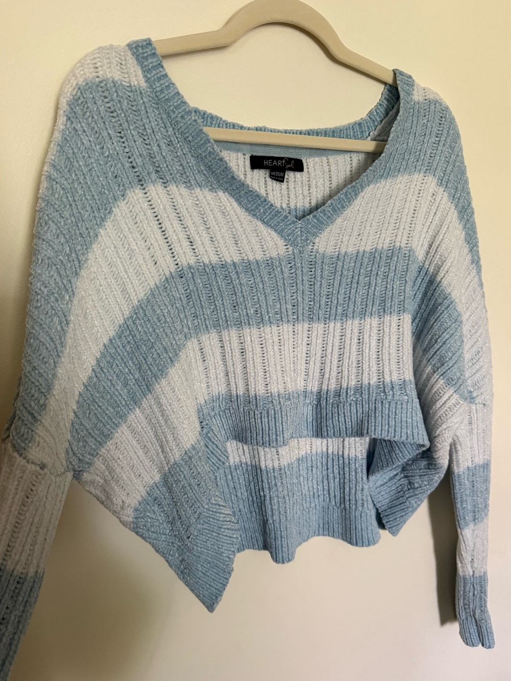 Blue and White Striped Sweater